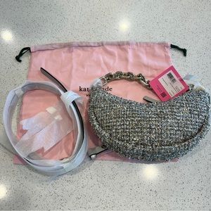 Kate Spade Silver Metallic Tweed Handbag *NWT*